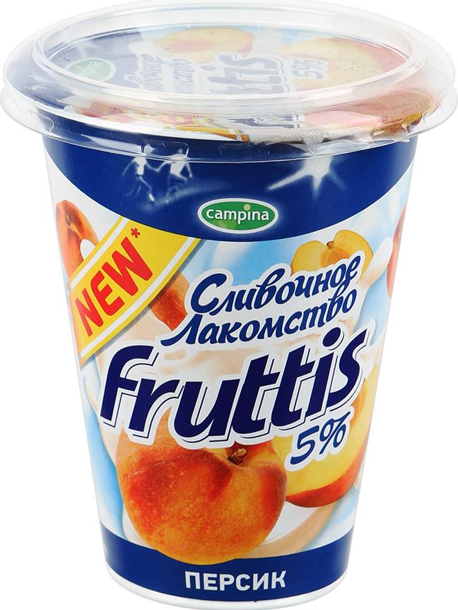 Продуктт Йогуртный Fruttis Сливочное Лакомство Персик 5%