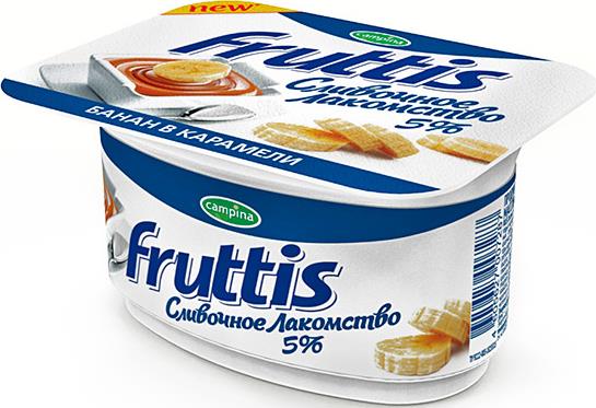 Продукт Йогуртный Fruttis Банан в Карамели 5%