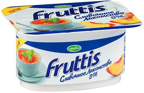 Продукт йогуртный Fruttis Сливочное лакомство Персик 8%