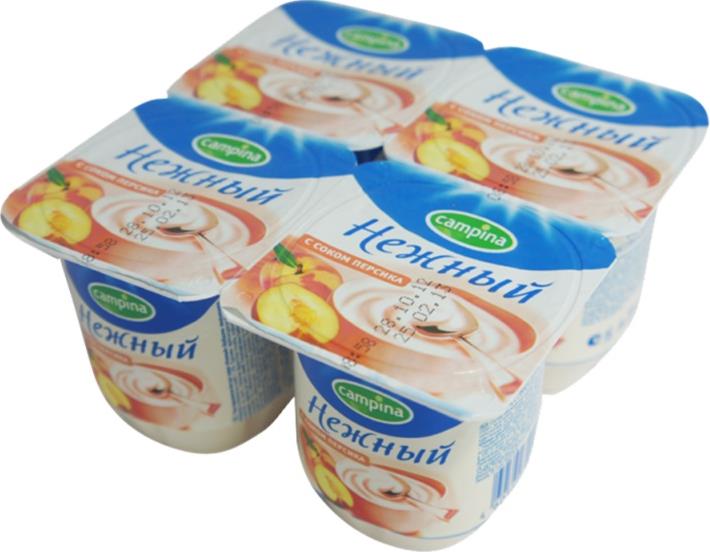 Продукт йогуртный Campina Нежный сливки-персик 5%