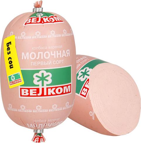 Колбаса Велком Молочная вакуумная упаковка