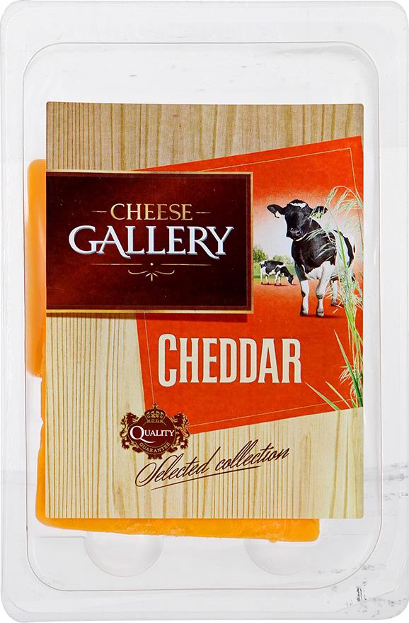 Сыр Cheese Gallery Чеддер красный нарезка 45%