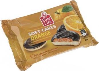 Бисквитное печенье Fine Life с апельсиновой начинкой в глазури
