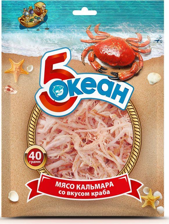 Мясо кальмара 5 Океан со вкусом краба