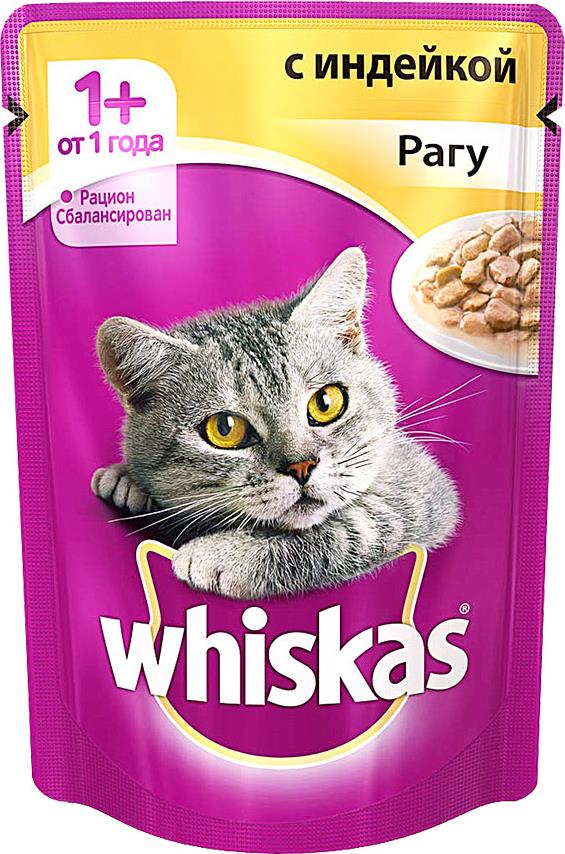 Корм Whiskas для кошек рагу с индейкой