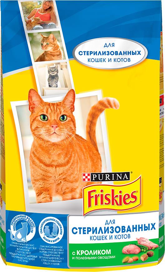 Корм Friskies для стерилизованных кошек с кроликом и овощами