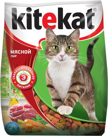 Сухой корм для кошек Kitekat Мясной пир