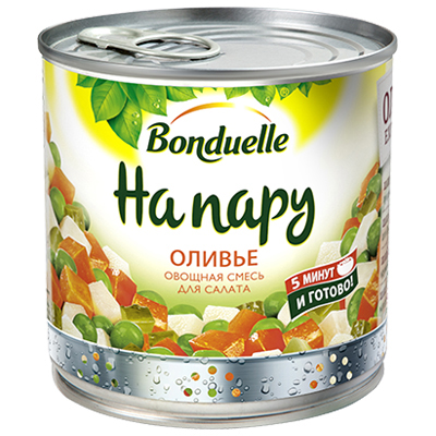 Овощная смесь Bonduelle "На пару" для салата Оливье