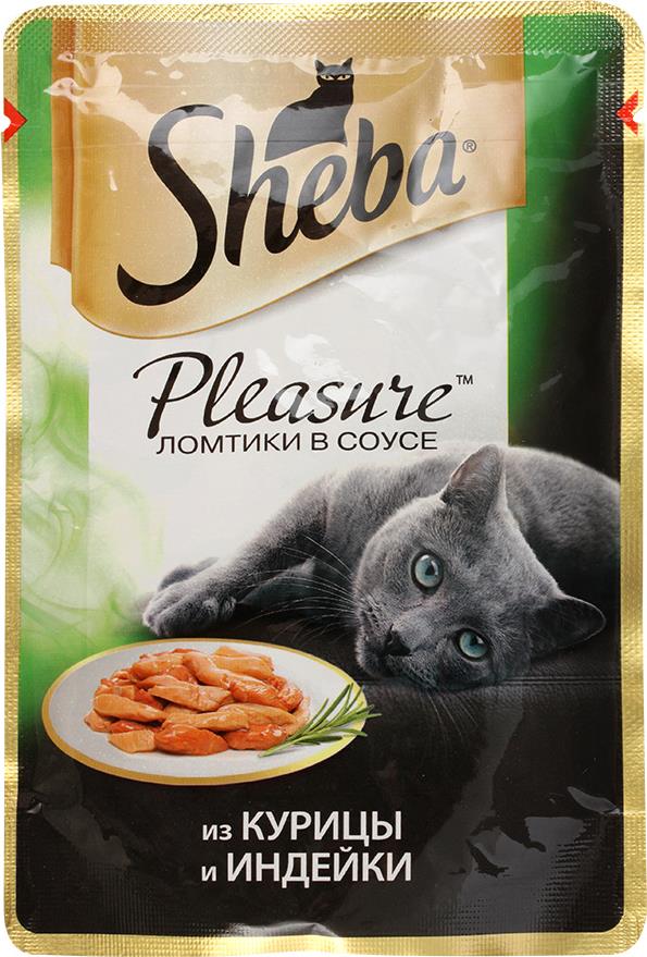 Корм для кошек желе Sheba Pleasure из курицы и индейки