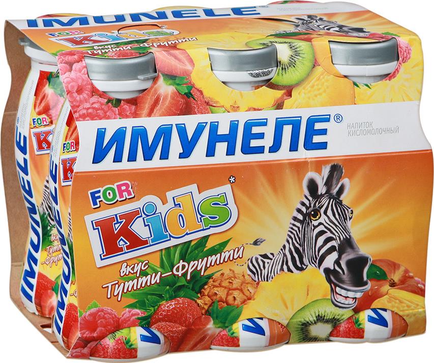 Функциональный напиток кисломолочный Imunele For Kids вкус Тутти-Фрутти 1