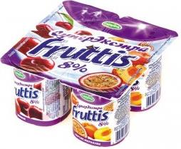 Йогурт Fruttis клубника+яблоко+груша 8%