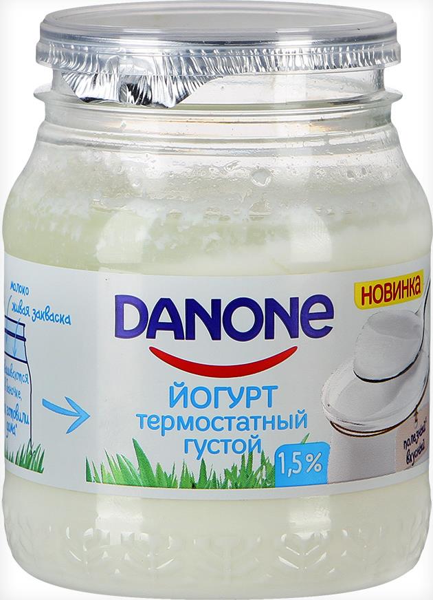 Йогурт Danone термостатный густой 1