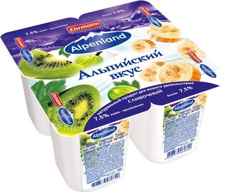 Продукт йогуртный Alpenland киви+крыжовник+ананас
