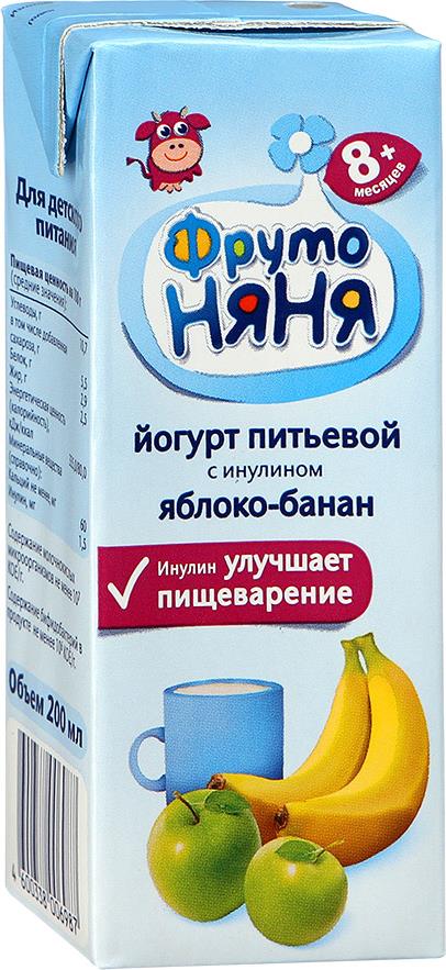 Питьевой йогурт Фрутоняня яблоко+банан