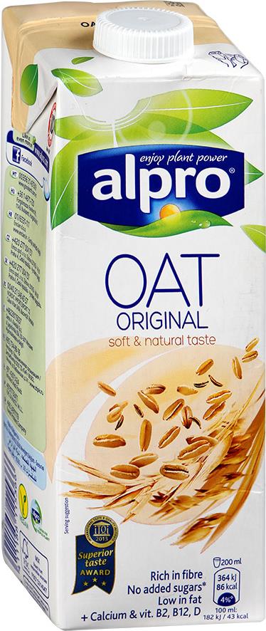 Напиток Alpro Oat Original овсяный обогащенный кальцием и витаминами
