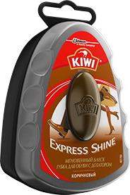 Губка для обуви с дозатором Kiwi коричневая