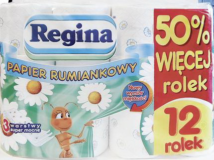 Туалетная бумага Regina Soft трехслойные