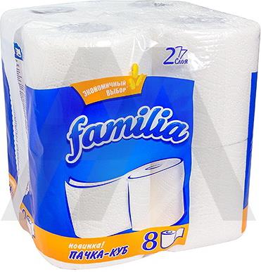 Туалетная бумага Familia двухслойные