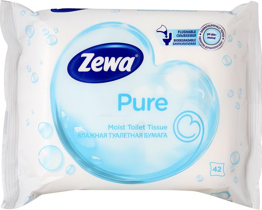 Туалетная бумага Zewa Pure влажная