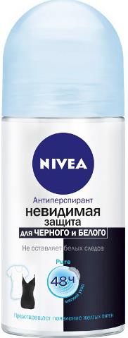 Дезодорант Nivea Pure Защита для чорного и белого роликовый