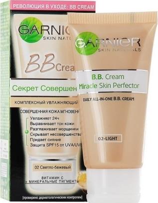 ВВ крем Garnier Skin Naturals Секрет совершенства для жирной кожи светло-бежевый
