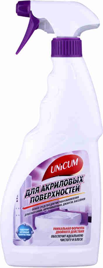 Средство  Unicum для чистки акриловых ванн и душевых кабин