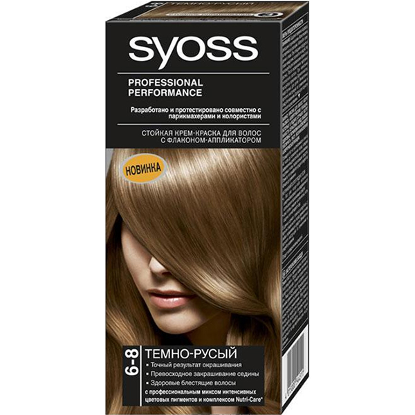 Краска для волос Syoss темно-русый  6-8