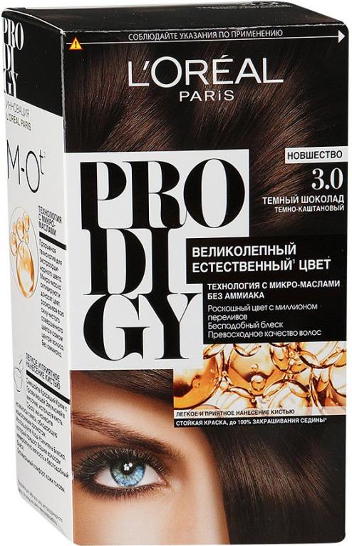 Краска для волос L'Oreal Prodigy темный шоколад 3.0
