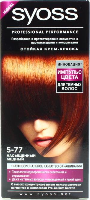 Краска для волос Syoss насыщенный медный 5-77