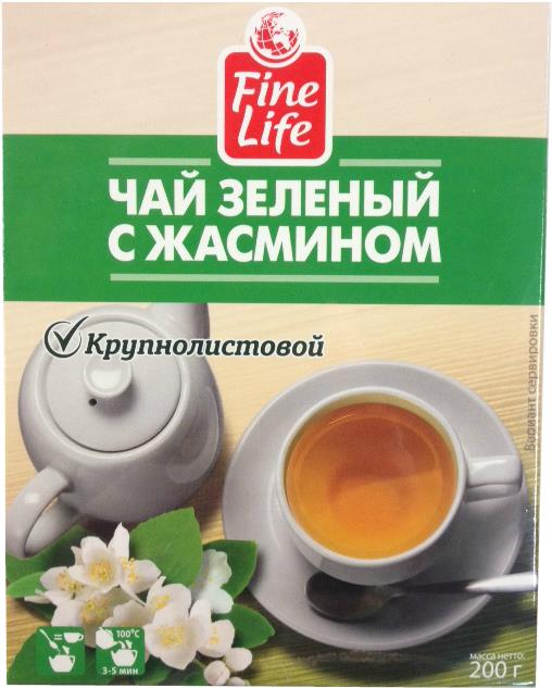 Чай Fine Life зеленый с жасмином крупнолистовой