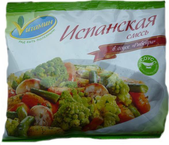 Замороженные овощи Vитамин Испанская Смесь в соусе Ривейра