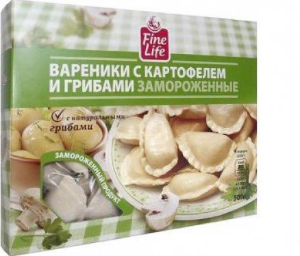 Вареники Fine Life с картофелем и грибами
