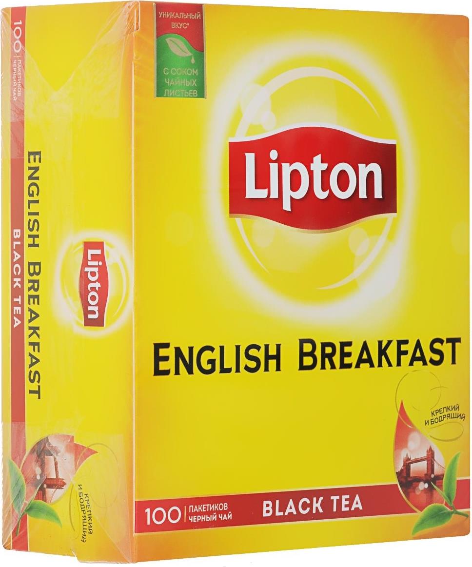 Чай Lipton English Breakfast черный в пакетиках 100х2г