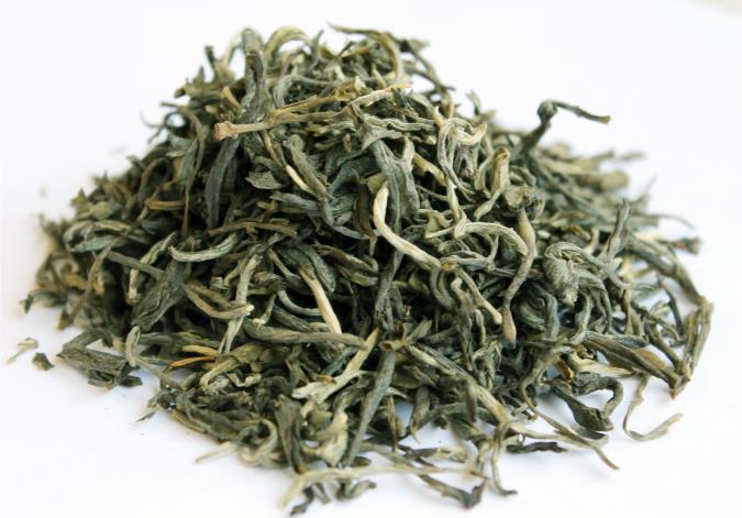 Чай Белая Обезьяна зеленый рассыпной листовой крупный с добавками стеклянная банка