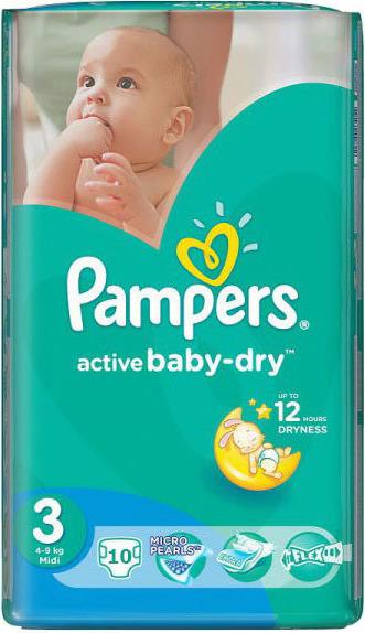 Подгузники Pampers Active Baby-Dry 3 размер 4-9кг 12шт