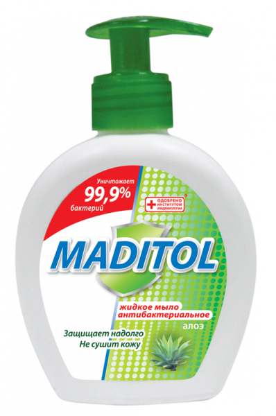 Жидкое мыло Maditol antiseptic антибактериальное для рук  алоэ-вера