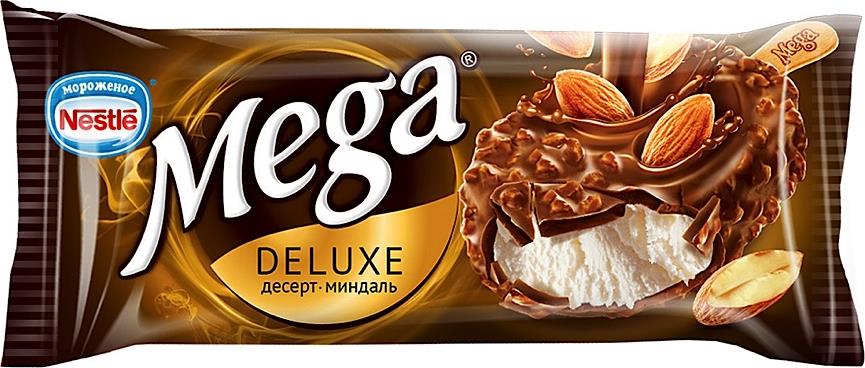 Мороженое Nestle Mega Deluxe ванильное  с миндалем в глазури
