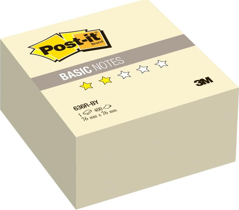 Стикеры Post-It Basic 76Х76 400 листов желтые