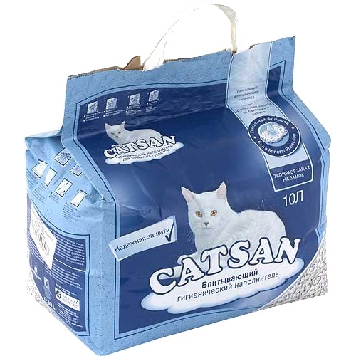 Наполнитель для кошачьего туалета "Catsan" (Катсан) 10л пакет