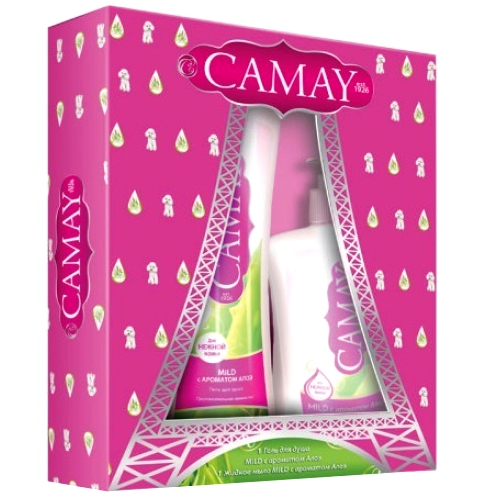 Подарочный набор "Camay" (Камэй) Mild Алоэ (гель для душа + жидкое мыло)