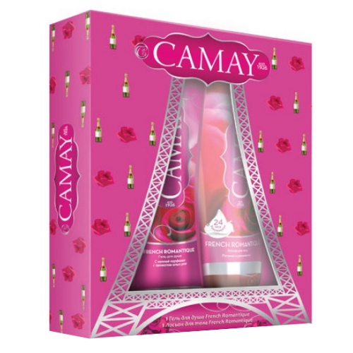 Подарочный набор "Camay" (Камэй) French Romantique (гель для душа + лосьон для тела)