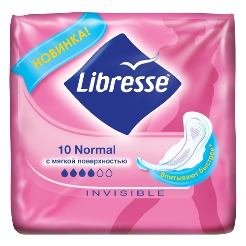 Прокладки "Libresse" (Либресс) Invisible Normal 10шт