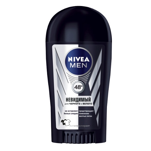 Дезодорант-антиперспирант "Nivea" (Нивея) MEN невидимый для черного и белого 40мл стик
