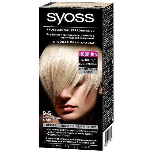 Краска для волос "Syoss" (Сьесс) Color 9-5 Жемчужный Блонд