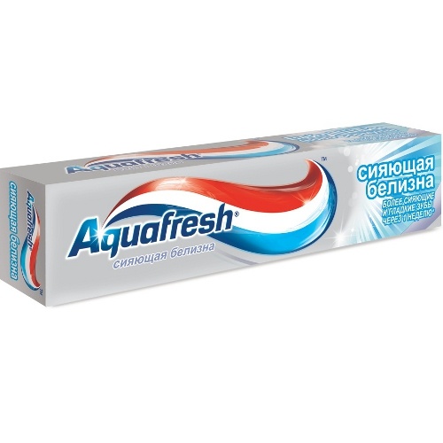 Зубная паста "Aquafresh" (Аквафреш) сияющая белизна 100мл