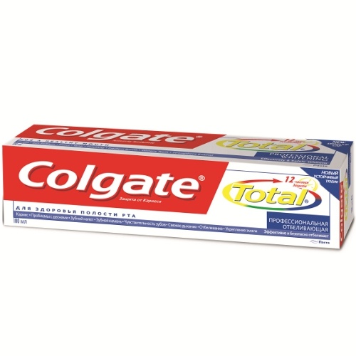 Зубная паста "Colgate" (Колгейт) Total-12 профессиональная отбеливающая 100мл
