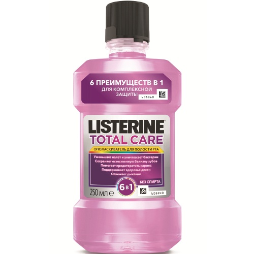 Ополаскиватель для полости рта "Listerine" (Листерин) Total Care без спирта 250мл