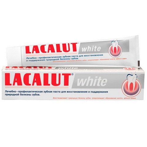 Зубная паста "Lacalut" (Лакалют) White для восстановления белизны зубов 75мл