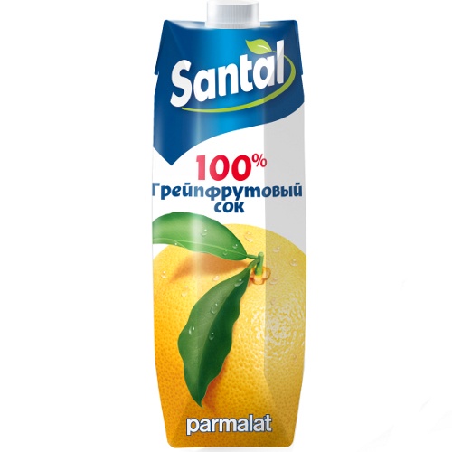 Сок "Santal" (Сантал) грейпфрут 100% 1л пакет