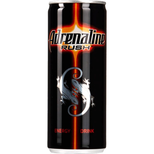 Напиток энергетический "Adrenaline rush" (Адреналин Раш) газированный 250мл ж/б
